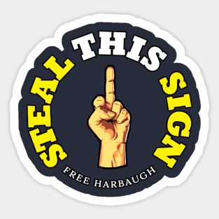 Sign Stealing-football fan-go blue-free Harbaugh Sticker